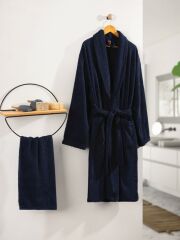 Cotton Box Deluxe Single Bornoz Seti Lacivert 8680108056646