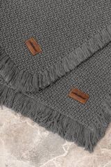 Cotton Box Bath Rug Set Antrasit 2'li 75x125 60x90