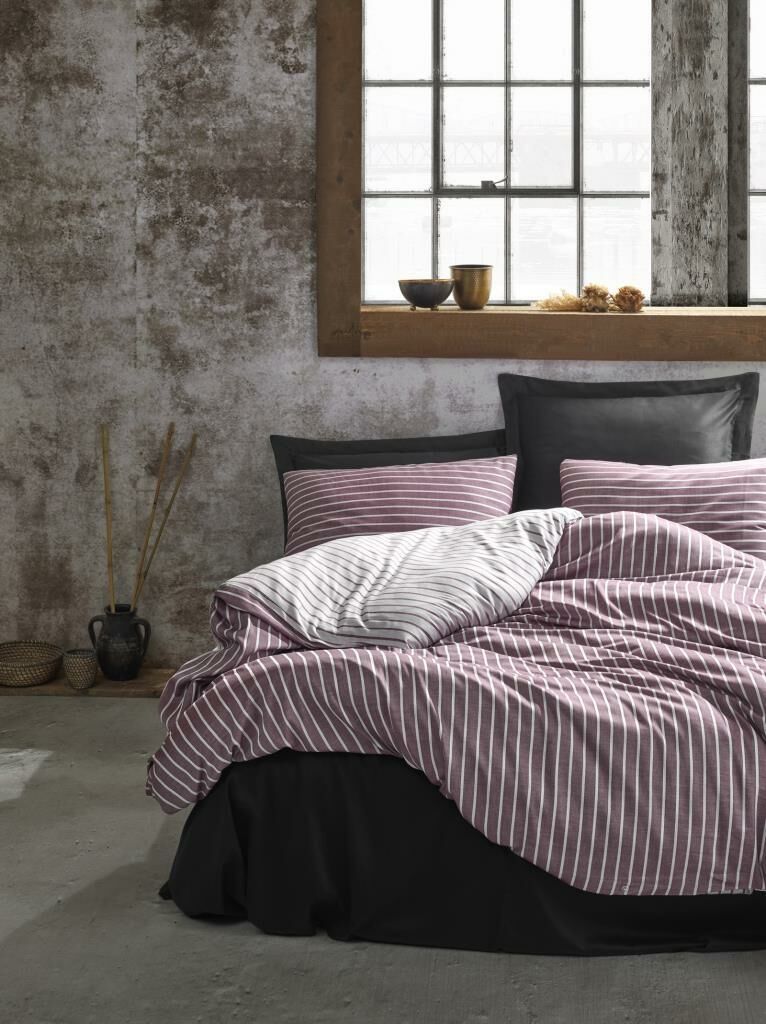 Cotton Box Çift Kişilik Bambu Saten Nevresim Takımı Bordo