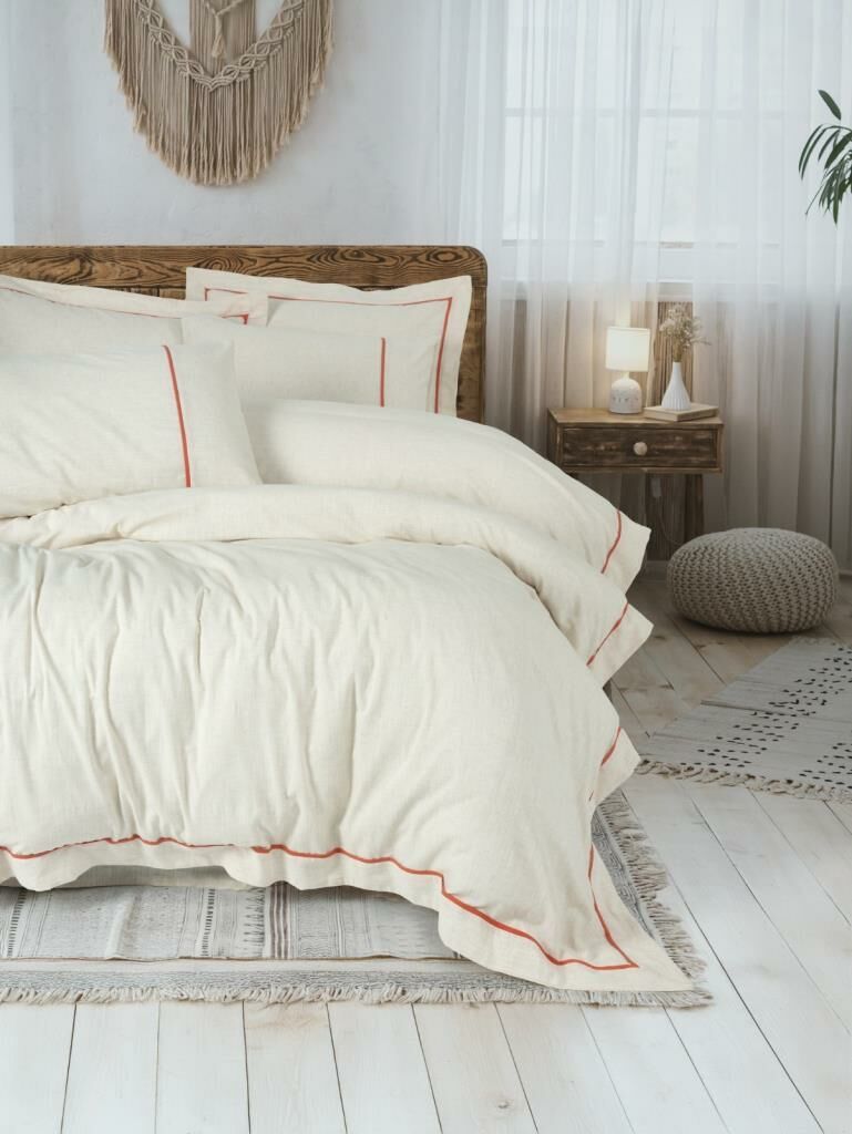 Cotton Box Çift Kişilik Nevresim Takımı Inborn Banded Turuncu 8680108076996