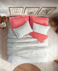 Cotton Box Petite Çift Kişilik Nevresim Takımı Messy Mercan