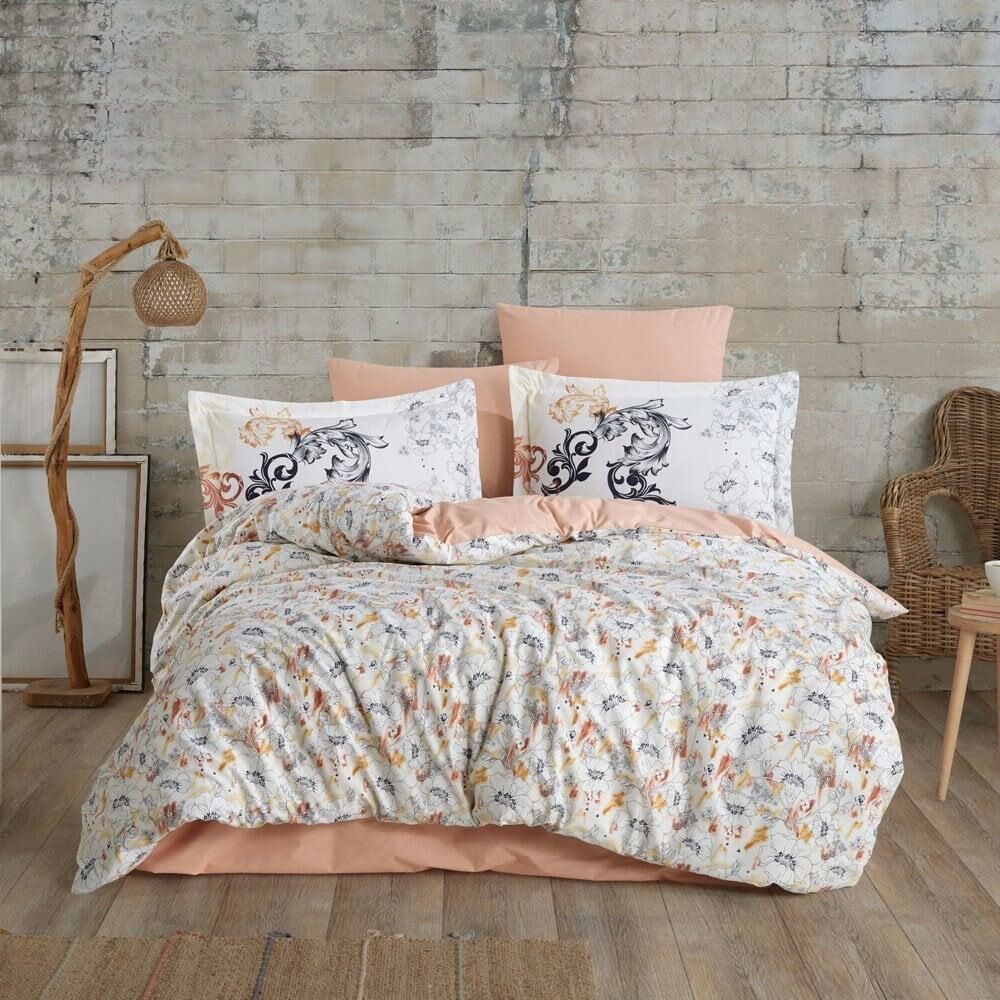 Hobby Çift Kişilik Poplin Nevresim Fiesta Somon