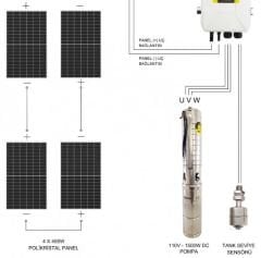 110 V Dc Solar Pompa Fırçasız ve Sürücülü