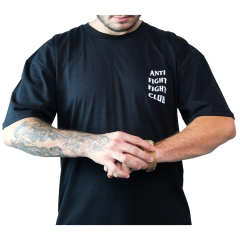 Anti Fight Fight Club Siyah Oversize T-shirt