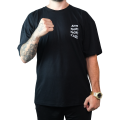 Anti Fight Fight Club Siyah Oversize T-shirt