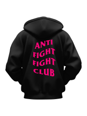 AntiFight Pembe Neon Hoodie kapüşonlu sweatshirt