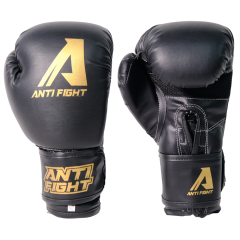 AntiFight Klasik Siyah Gold Boks Eldiveni