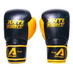 Antifight Golden Black Deri Boks Eldiveni