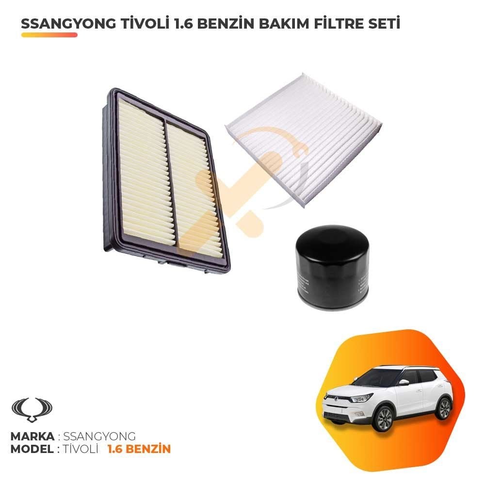 Ssangyong Tivoli 1.6 Benzinli Bakım Filtre Seti