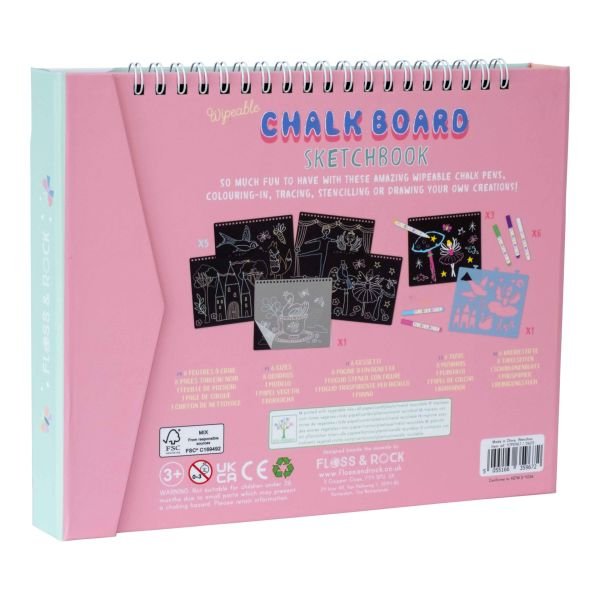 FLOSS & ROCK Chalk Board Eskiz Kitabı / Enchanted *YENİ*