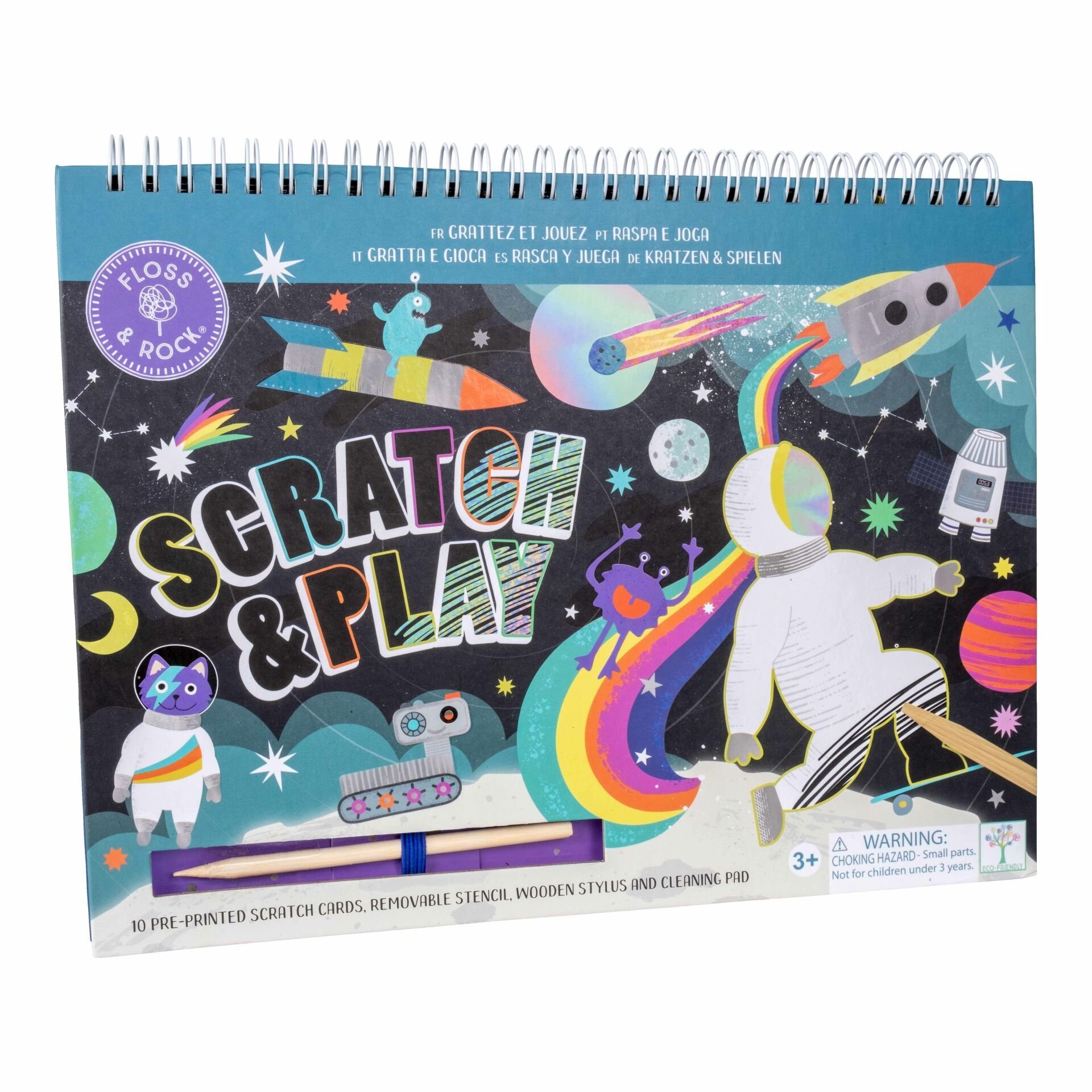 FLOSS & ROCK Scratch and Play Aktivite Kitabı /Space *YENİ*