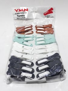 Kırılmaz Paslanmaz Pratik 24'lü Rengarenk Yaysız Kalpli Mandallar