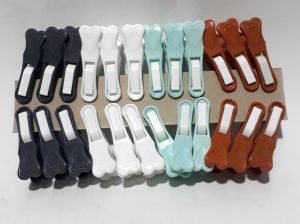 Kırılmaz Paslanmaz Pratik 24'lü Rengarenk Yaysız Kalpli Mandallar