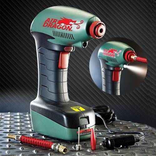 Air Dragon Taşınabilir 12 Volt Araç Hava Kompresörü Lastik Şişirme Tabancası,Hava Saatli Çok Amaçlı