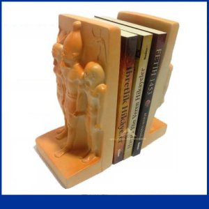 2'Li Set Porselen Kitap Dayama Standı Antik Mısır Dönemi Tanrıça Hathor Mykerinos