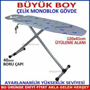 BÜYÜK BOY MONOBLOK GÖVDE KATLANIR ÜTÜ MASASI