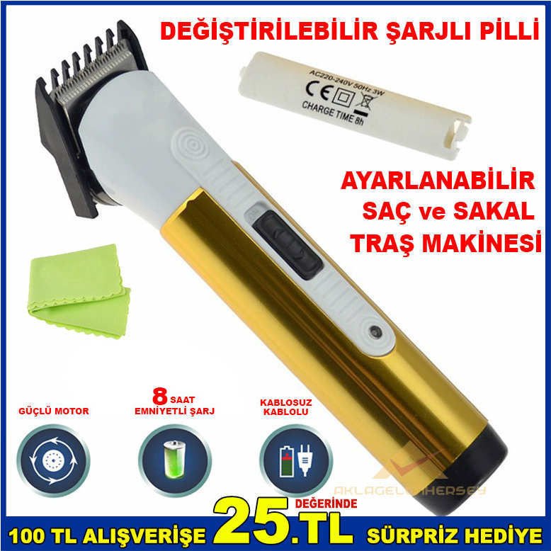 ŞARJLI PİLLİ AYARLI SAÇ ve SAKAL TIRAŞ MAKİNESİ?
