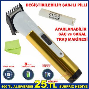 ŞARJLI PİLLİ AYARLI SAÇ ve SAKAL TIRAŞ MAKİNESİ?