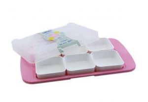 Urve Kapaklı 6 lı Dikdörtgen Kahvaltılık Set 38x23x4 cm Sağlıklı Kaliteli Plastik UR-3305