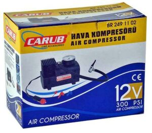 Araç lastiği şişirme 250 Psi Siyah Hava Kompresörü 12V