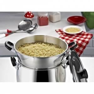 Alüminyum Kuskus Tenceresi 14 Litre Özel Üretim 3 Parça Paslanmaz Her Tür Ocağa Uygun %100 Türk Malı