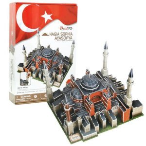 Cubic Fun 3D 225 Parça Puzzle Ayasofya Camii 37x31x23cm Ebatında 3 Boyutlu Maket Ayasofya Cami