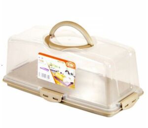 Violet Kapaklı Baton Pasta Saklama Kabı  36x16x14.5 cm