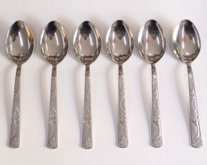 Paslanmaz Çelik Boncuk md20cm Yemek Kaşığı 6 adet Orta Kalite Kaşık Günlük Kullanım için Sofra Seti