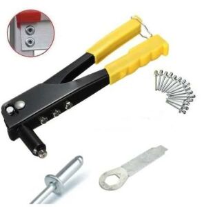 100 Adet Farklı Ölçüde Perçin Hediyeli Profesyonel Çelik Perçin Tabancası 4 Ölçüde Perçin Kullanım