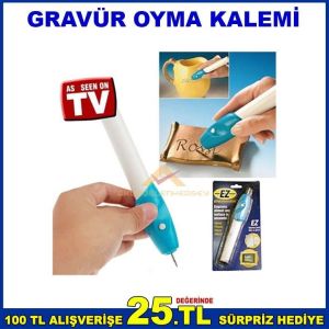 2xAA PİL İLE ÇALIŞAN GRAVÜR OYMA KALEMİ (METAL AHŞAP CAM)