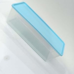 Zambak Plastik Renkli Kapaklı 31 cm x 9.5 cm Dikdörtgen Saklama Kabı