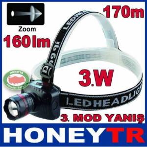 Cree 3w Led Hıgh Power Zoomlu Kafa Lambası