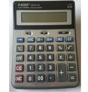 Kadio KD-6118 Büyük Boy 12 Hane Hesap Makinesi