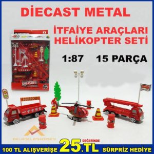 15 Parçalı Metal Kurtarıcı Araç İtfaiye Seti