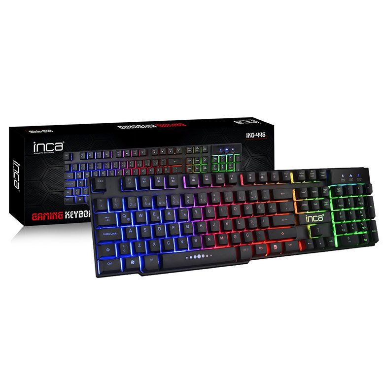 INCA IKG-446 Rainbow Efect Mekanik Hisli Işıklı Gamer Oyuncu Klavye