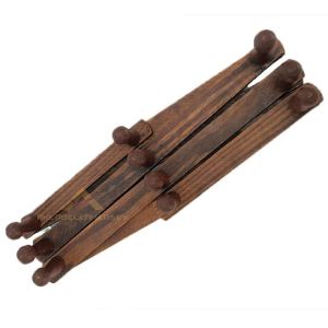 ANTİK GÖRÜNÜMLÜ KATLANABİLİR 10 KANCALI AHŞAP DUVAR ASKISI