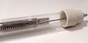 Kumtel Dikey Soba Orbit modellere Orjinal Resistanz ile Şeffaf Cam Isıtıcı 1800W Rezistans 65cm Cam