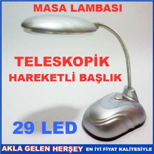 29 Led Teleskopik Hareketli Başlık Masa Lambası