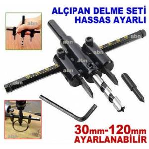 30-120mmARASI AYARLI ALÇIPAN DELME PANÇ SETİ HER MATKAPA TAKILAN HASSAS ÖLÇÜ AYARLI DELİK KESİCİ
