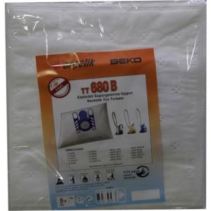 abnturk Özel Üretim 5 Adet S6880-S6880 PY-BKS1320 Süpürge Toz Torbası %100 Toz Korumalı 3 Kat Elyaf