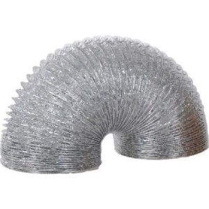 127mm Aspiratör,Davlumbaz 1 metre Alüminyum Flexi Boru Çelik Tel Destekli Her yöne kolayca bükülür