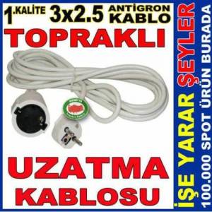 3x2.5 Tse Garantili Topraklı Uzatma Kablosu 30mk