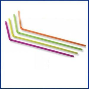 200 Ad 23 Cm Mavi Beyaz Cizgili Körüklü Pipet