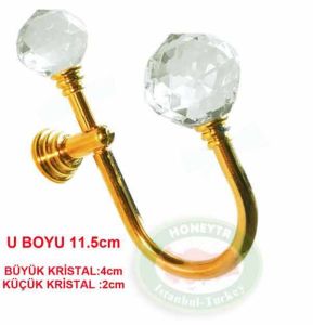 PERDE KANCASI YUVARLAK KRİSTAL TAŞ BÜYÜK TOP U