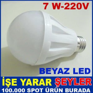 ENERJİ TASARRUFLU 7 WAT SOĞUK BEYAZ LED AMPUL