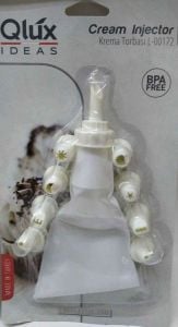 QLUX krema torbası: 1 adet sıkma torbası, 9 adet farklı şekillerde uç aparatı
