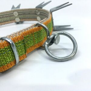Boyun Korumalı Çelik U Çivili Köpek Tasması Ø18-13cm Arası 60cm