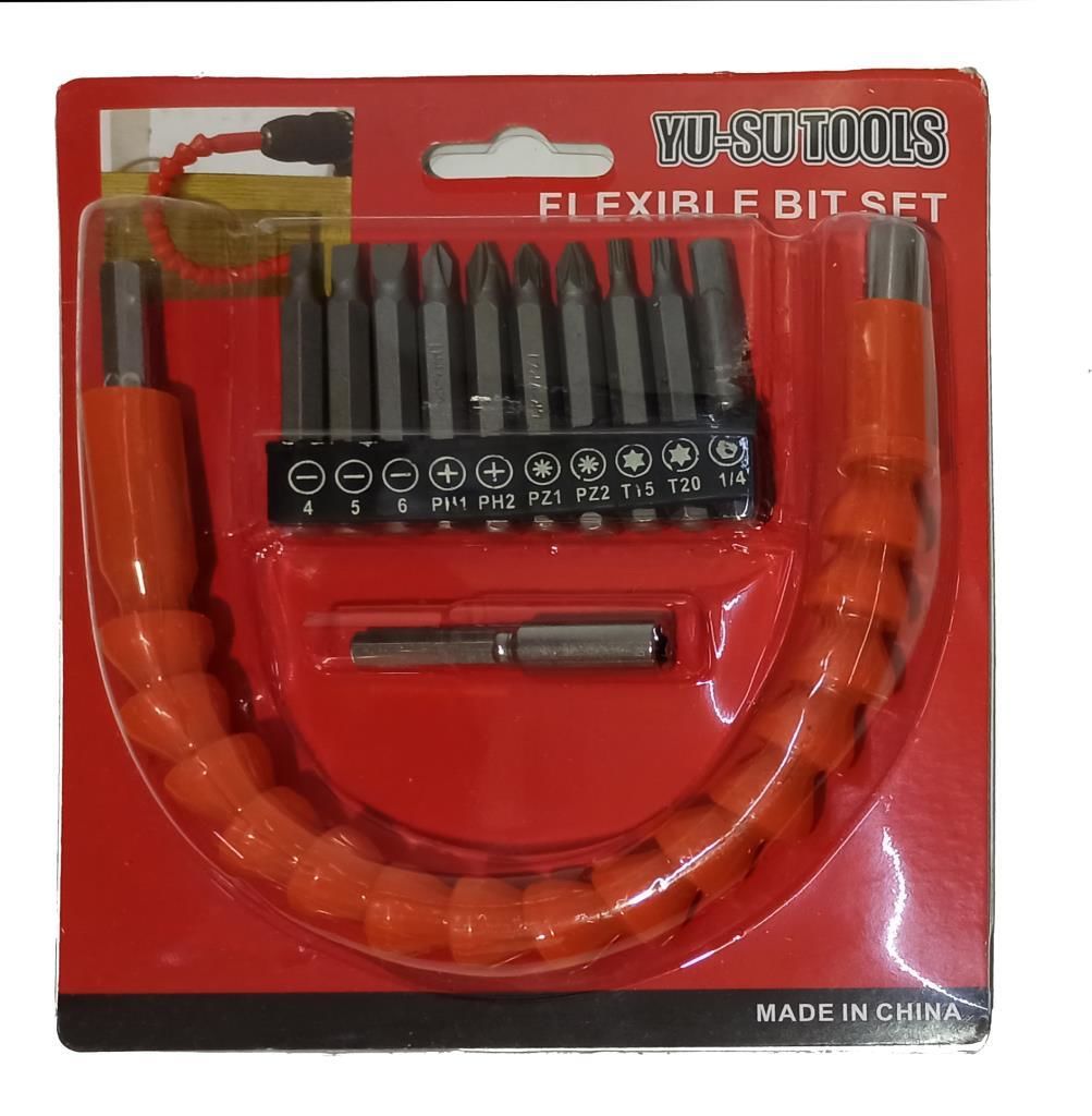 Bükülebilir Esnek Şaft Bits Matkap Ucu + Vidalama Uçları Yu-Su   Sağlam ve Dayanıklı Uzun Ömürlü