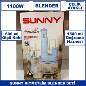 Sunny Kıymetlim SN5 BLD 13 Blender Seti 1500 ml  Kapasiteli Doğrama Haznesi 1100w - 2 Yıl Garantili
