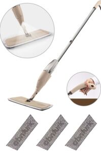 3 Adet Microfiber Paspaslı Spreyli Mop Temizlikte Yılın Ürünü Metal Sap BüyükSu Tanklı %100 TürkMalı